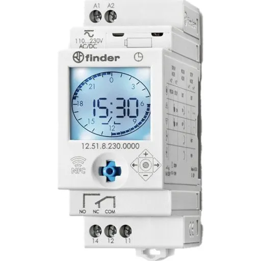 Finder Digital Kontaktur 1CO 16A 250VAC, NFC-programmering