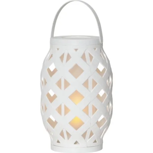Star Trading 6 stk Flame batteri lanterne, hvid, 23 cm