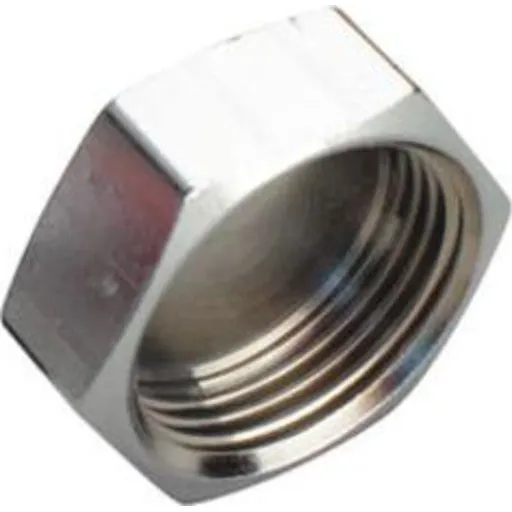 Kromfærdig messing slutmuffe 3/4"