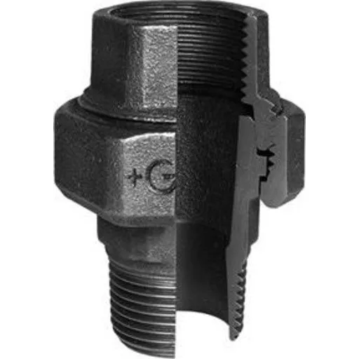 GF+ Sort Union Muffe/Nippel 3/8" Konisk Tætning