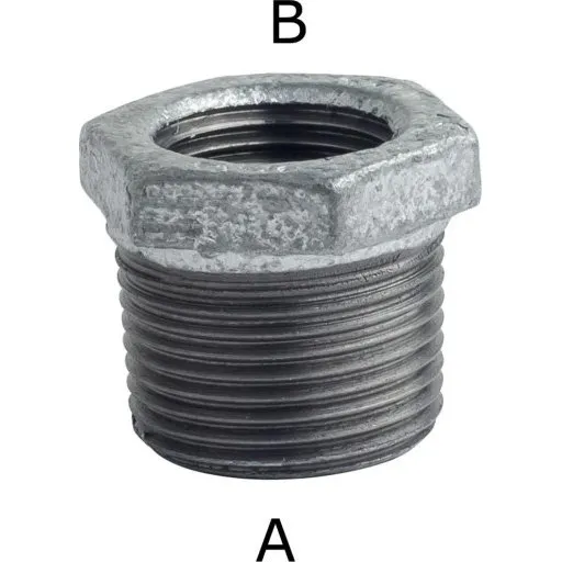 +GF+ Galvaniseret nippelmuffe 2 1/2" x 2"