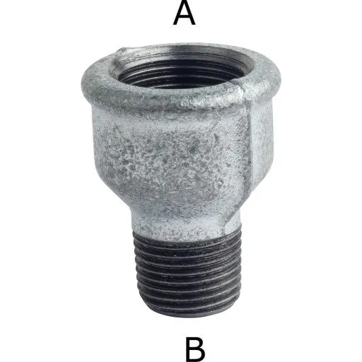 +GF+ Galvaniseret spidsmuffe 3" x 2"