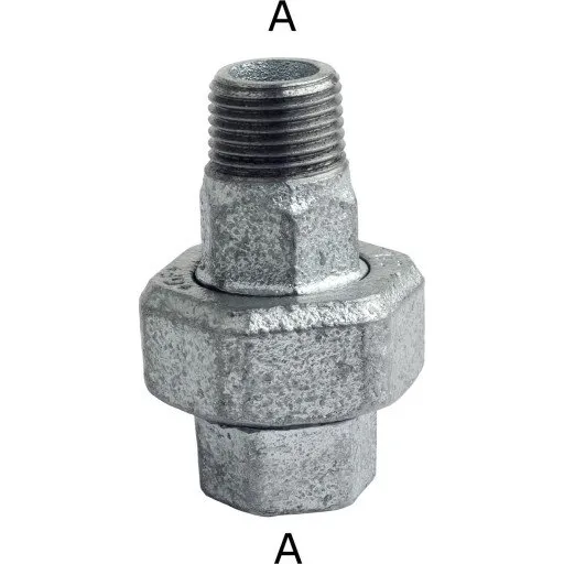 GF+ Galvaniseret union muffe/nippel 2 1/2"