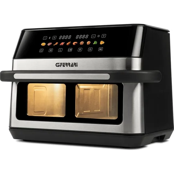 G3FERRARI G10223 Dobbelt Airfryer 12 L, 2200 W, Sort/Rustfrit Stål
