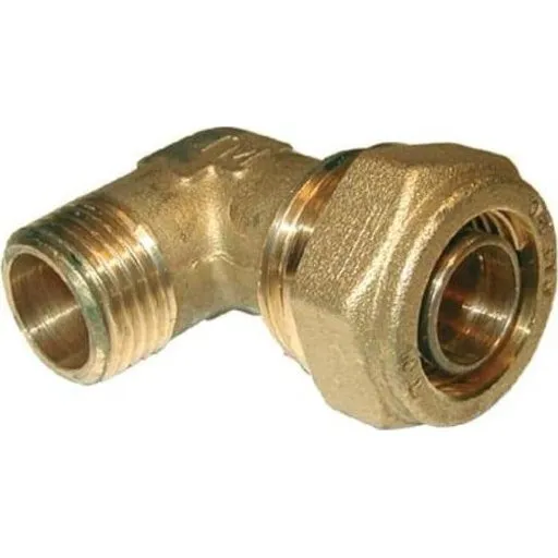 Pex vinkel med nippel 18 mm x 3/4"