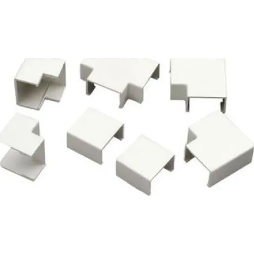 Hvid vinkelsæt til kabelkanal 25x16 mm, 7 stk.