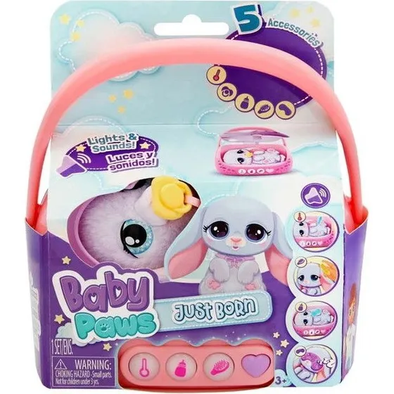 Baby Paws Just Born Bunny – Interaktiv Kanin med Lys og Lyd