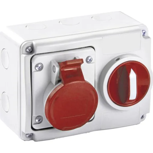 Cee Stikkontakt med Interlock 5P 400V 32A IP54