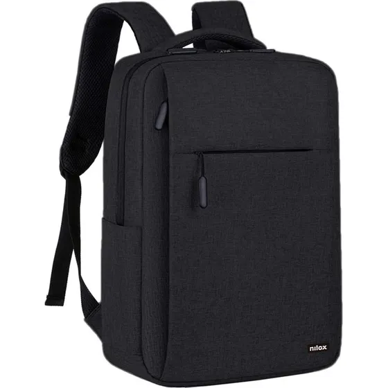 Nilox Laptoprygsæk 15,6" Sort – Vandafvisende, 3 Lommer