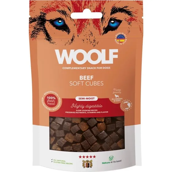 Woolf Soft Cubes Beef, 100g
