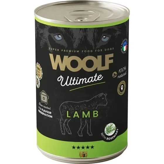 Woolf Ultimate Lamb Dåsemad, 400g – Kornfrit, 95% Frisk Lam, Slow-Cooked