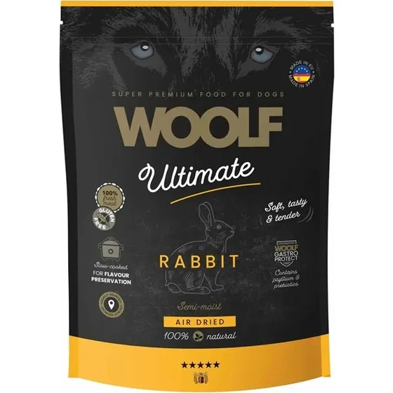 Woolf Ultimate Rabbit Semi-Moist Hundefoder, 1 kg