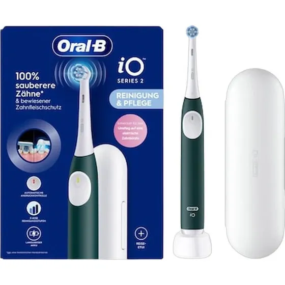 Oral-B iO Series 2 Forest Green med rejseetui