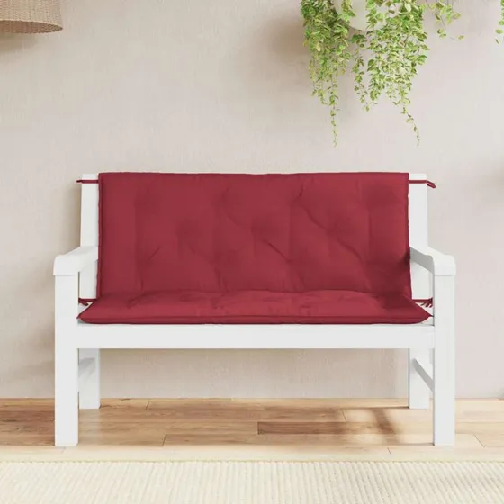 vidaXL Hynde til Havebænk 120x(50+50)x7 cm, Vinrød