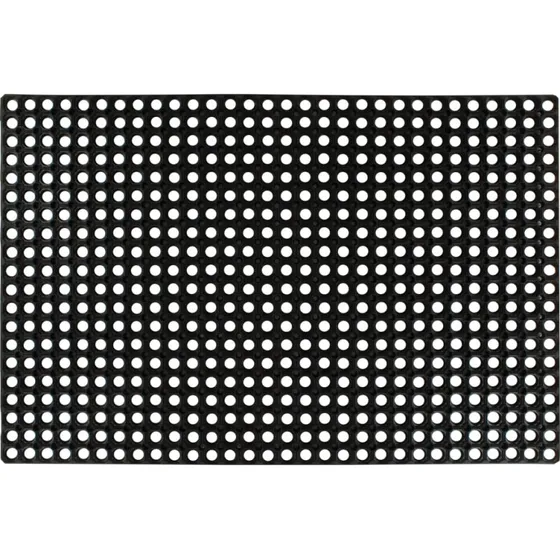 vidaXL Gummimåtte 22 mm 80 x 120 cm, Sort