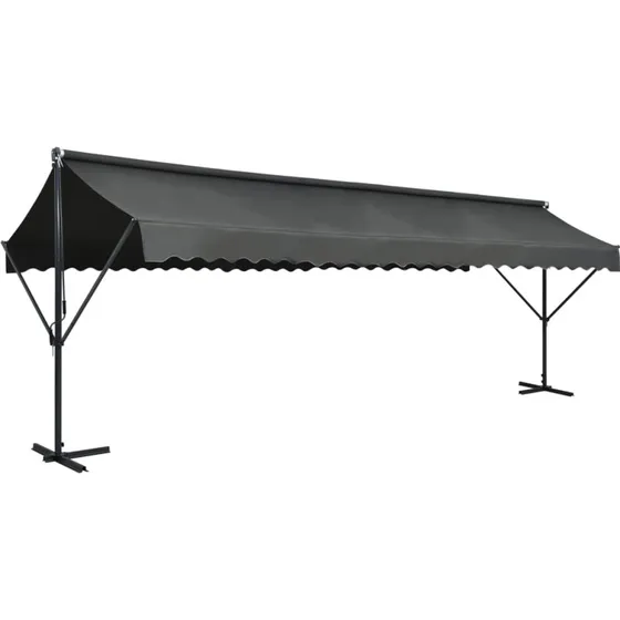 vidaXL fritstående markise 600 x 300 cm antracitgrå