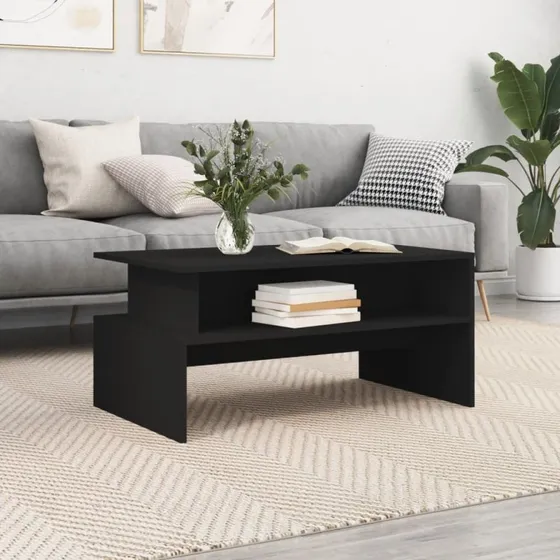Sofabord 90x55x42,5 cm i konstrueret træ, sort
