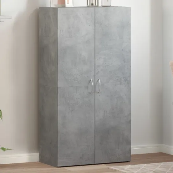 vidaXL arkivskab 60x32x115 cm betongrå konstrueret træ