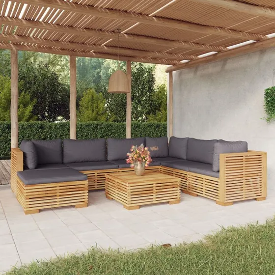 Teak Haven 8-dels loungesæt med hynder
