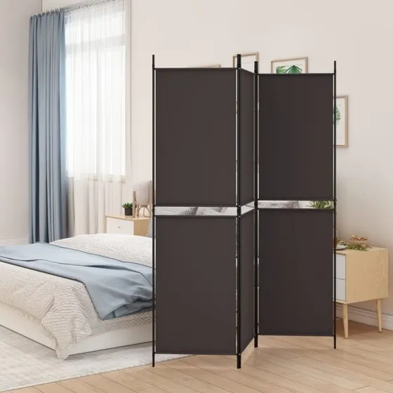vidaXL 3-panels rumdeler 150x180 cm brun