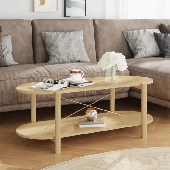 vidaXL Sofabord 110x48x40 cm Konstrueret Træ Brun