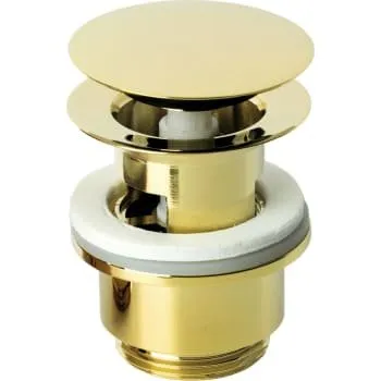 Damixa Silhouet Bundventil 1 1/4" push-open, poleret messing