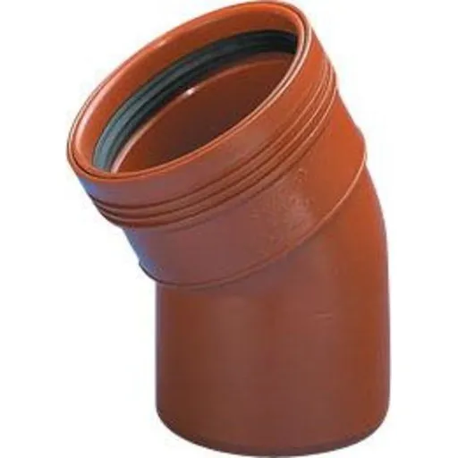 Wavin 160 mm 15° PP-kloakbøjning rød