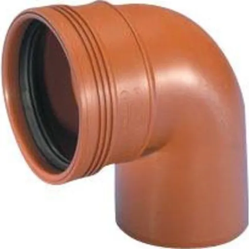 Wavin 110 mm 88° PP-kloakbøjning rød