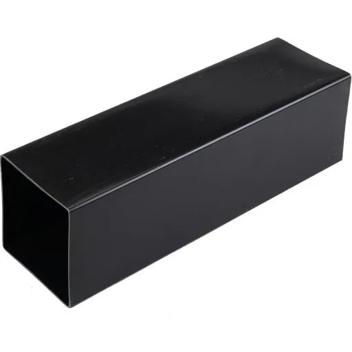 Duka uisoleret aftræksrør 150x150 mm, 500 mm, sort