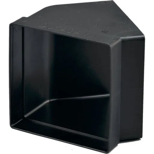 Duka 45° aftræksbøjning 100x150 mm sort