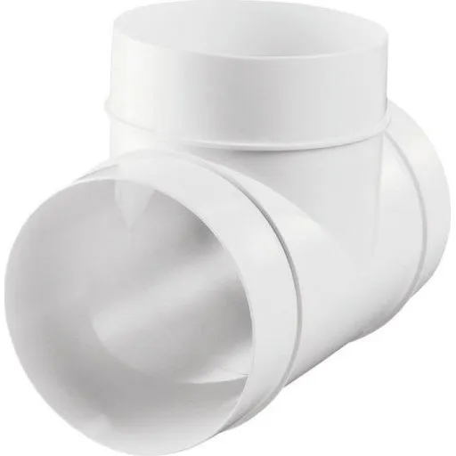 Duka T-stykke Ø100 mm, hvid