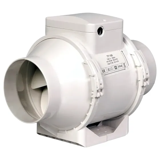 Duka EL125TT kanalventilator, Ø125 mm, hvid
