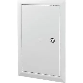 Duka Inspektionslem med lås 300x500 mm hvid plast