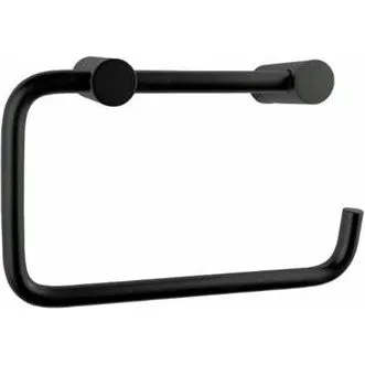 Solar Plus Mat Sort Toiletrulleholder i Rustfri Stål