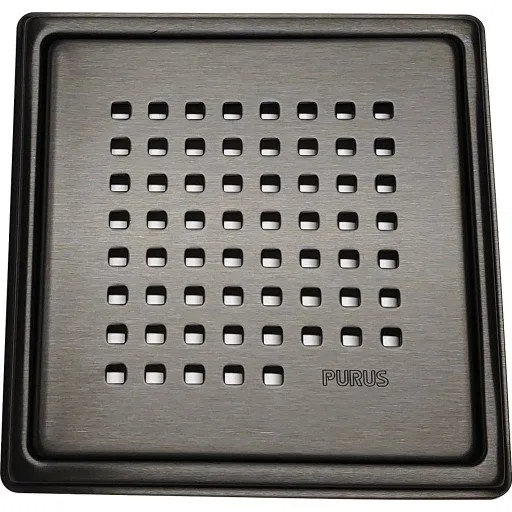 Purus Chess 161x161 mm mat sort afløbsrist