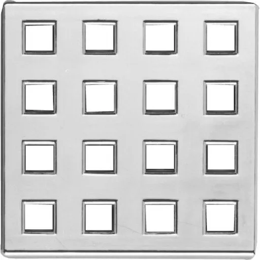 Purus Maxiflex Afløbsrist 80x80 mm Forkromet