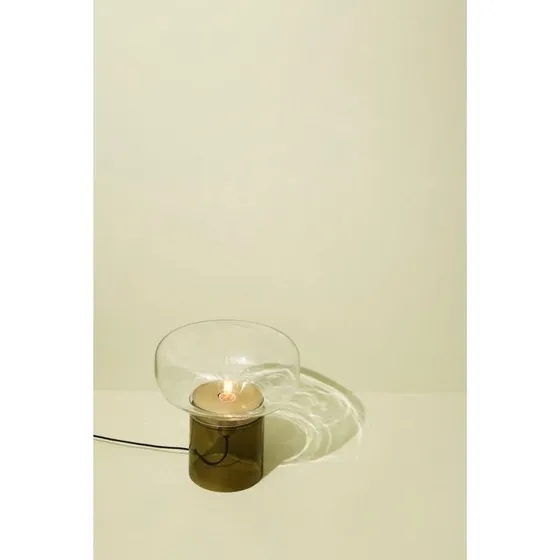 Hübsch Crave Bordlampe Clear/Dark Green
