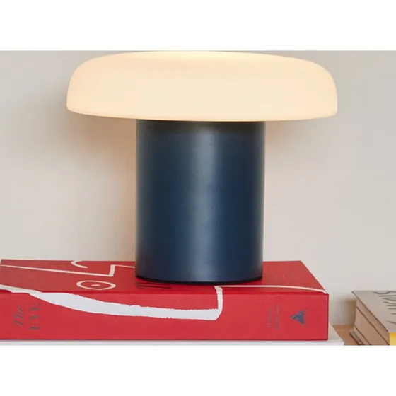 Hübsch Ateliers Bordlampe Mørkeblå/Hvid