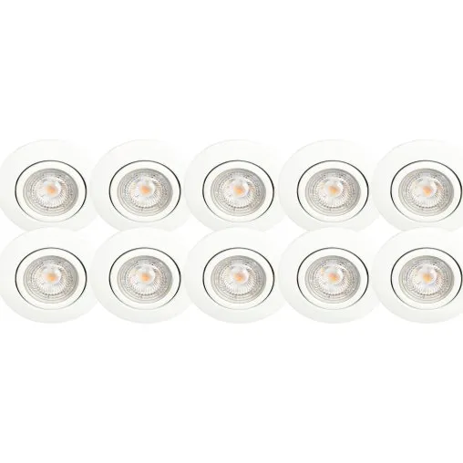 Scan Products Luna Quick Install indbygningsspot 4000K, mat hvid, 10-pak