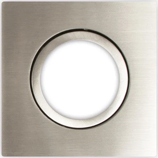 Scan Products Luna Quick Install Frontring, 88x88 mm, børstet aluminium