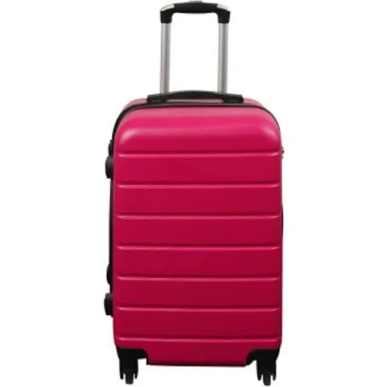 Pink Striped Light-Weight Hardcase Kabinekuffert