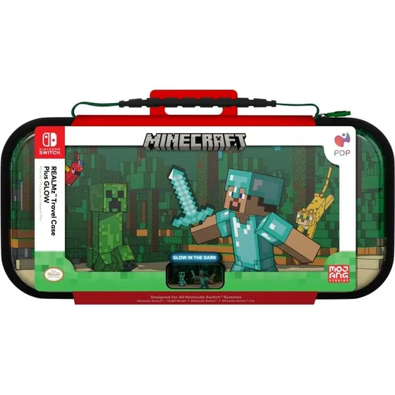 PDP Realmz Travel Case Plus GLOW - Minecraft Forest Battle