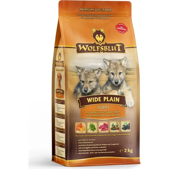 Wolfsblut Wide Plain Puppy med hest, 2kg