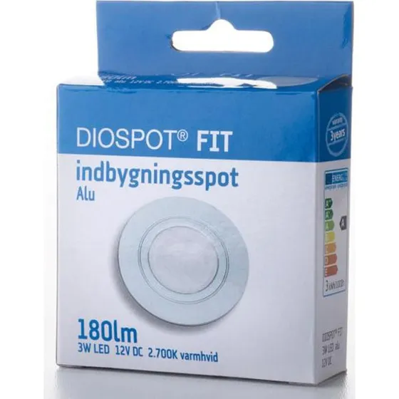 GN Diospot FIT 3W LED 2700K alu