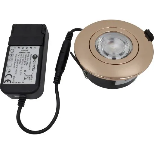 Nordtronic Low Profile Flex Udeindbygningsspot, 7,5 cm, Kobber, 3000K