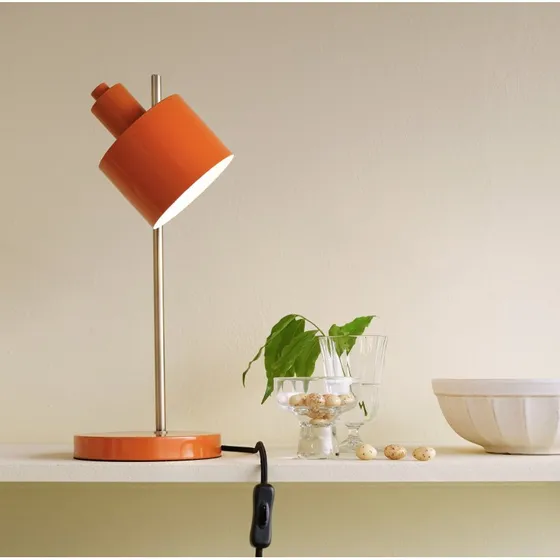 Dyberg Larsen Ocean Bordlampe Orange/Messing, H43 cm