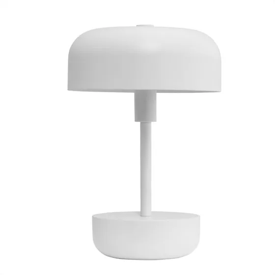 Dyberg Larsen Haipot Genopladelig LED Bordlampe, Hvid