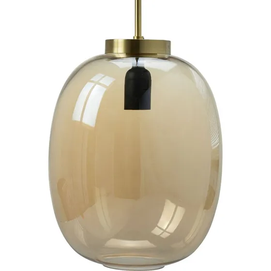 Dyberg Larsen DL39 Pendel Amber/Messing - Glas - Én lyskilde