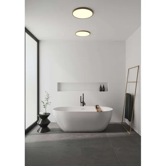 Nordlux Oja Loftlampe 42 cm, 2700K, træfolie, IP54, dimbar
