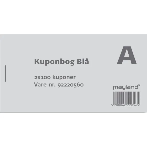 Mayland Kuponbog Blå 2x100 Blade